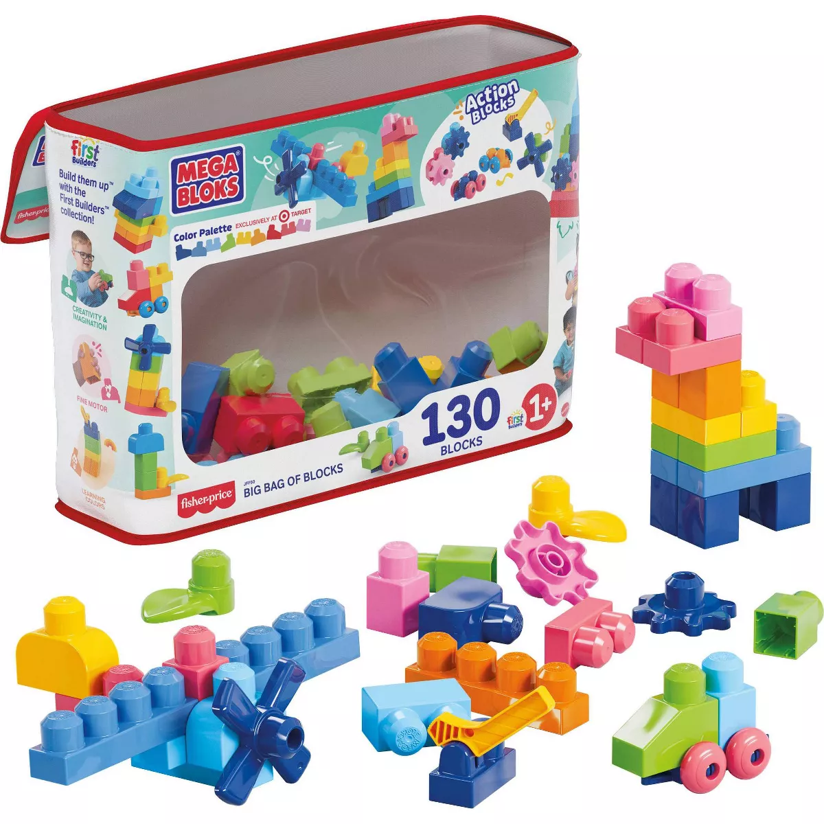 MEGA BLOKS First Builders Big Bag of Blocks Toy Blocks with Storage Bag