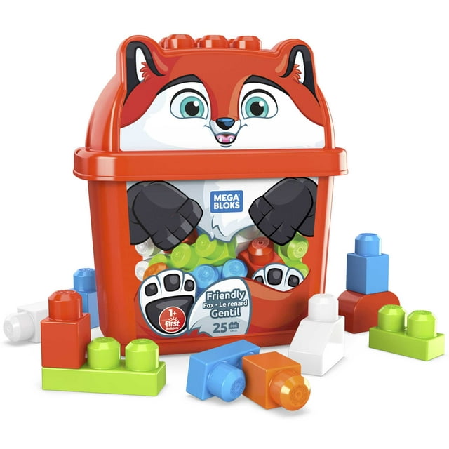 MEGA BLOKS First Builders Friendly Fox for Toddlers, 25 Pieces