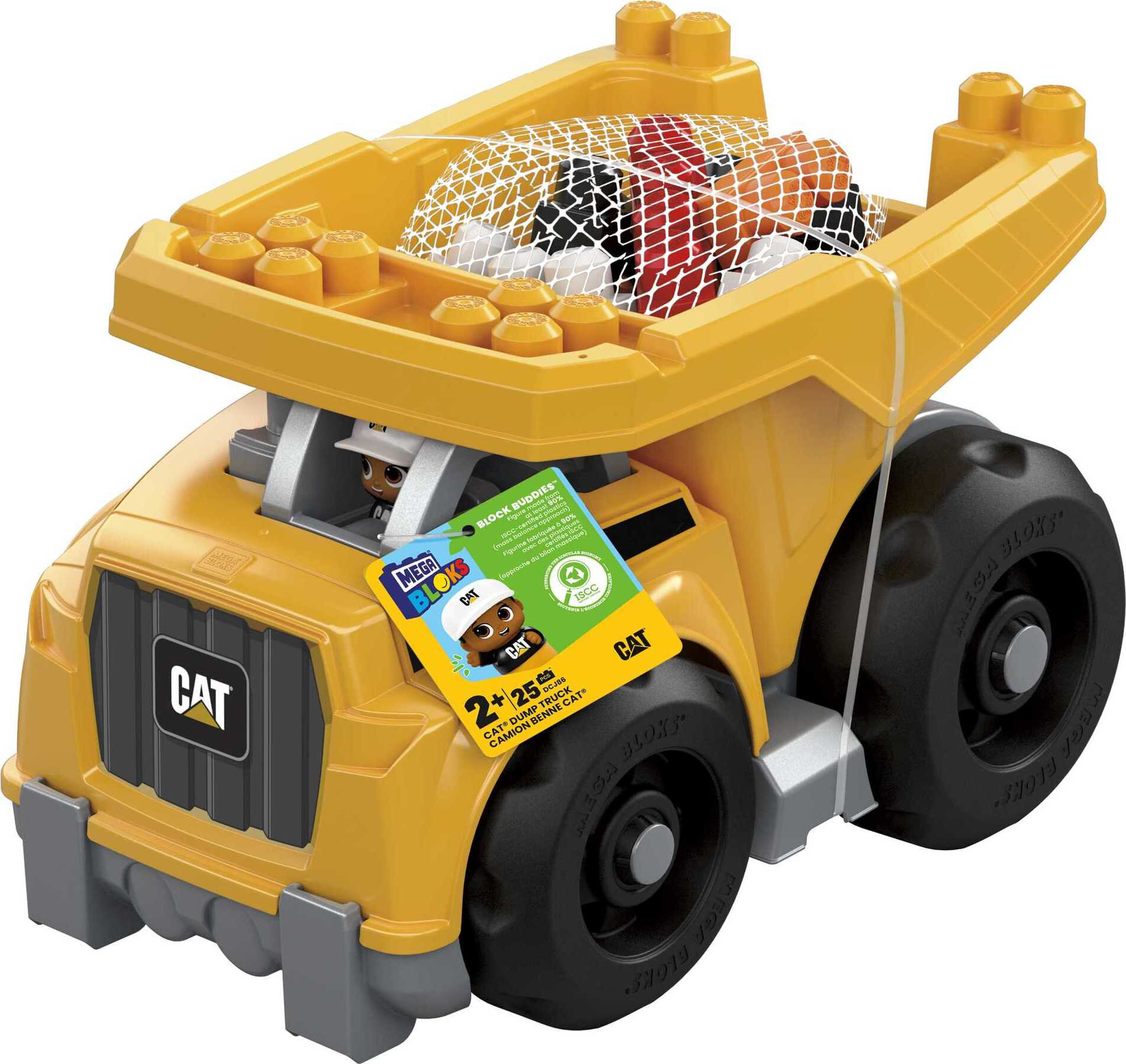 MEGA BLOKS Fisher-Price Building Toy Blocks Cat Large Dump Truck (25 Pieces) For Toddler - image 1 of 7