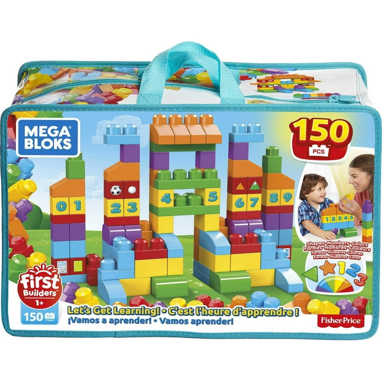 MEGA BLOKS Let's Get Learning Building Toy Blocks with Storage Bag