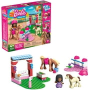 MEGA Barbie Building Toy Kit Horse Jumping with 1 Micro-Doll and Horses 73 Pieces