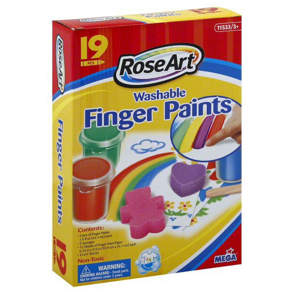 Handy Art by Rock Paint Washable Finger Paint, White, 16 oz - RPC241005, Rock Paint / Handy Art