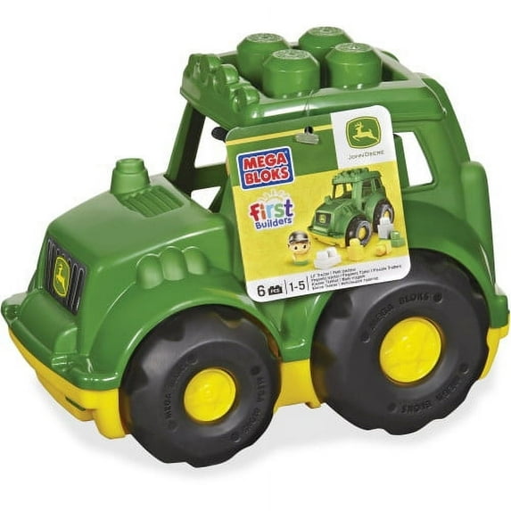 New Mega Bloks First Builders John Deere Tractor Set,Each