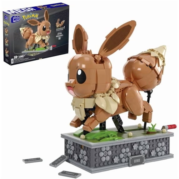 MEGA BLOKS - Pokemon: Build with Motion Eevee, 1366 Piece Building Toy Set