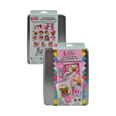 MEGA ENTERTAINMENT LOL Surprise Glittery Glam Stationery Set (52pc Set) Novelty Character Arts and Crafts
