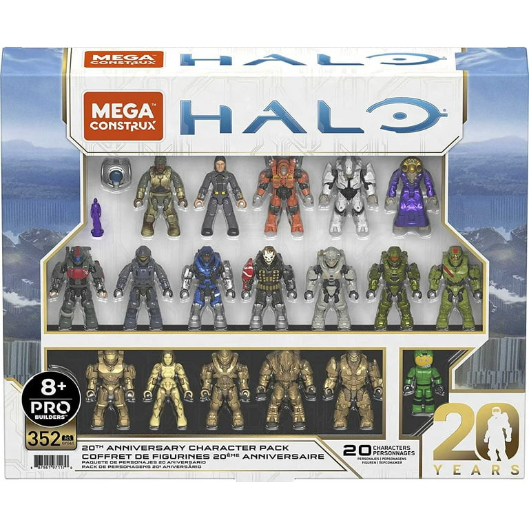 MEGA Halo 20th Anniversary Action Figures Set, 352 Pieces, 20