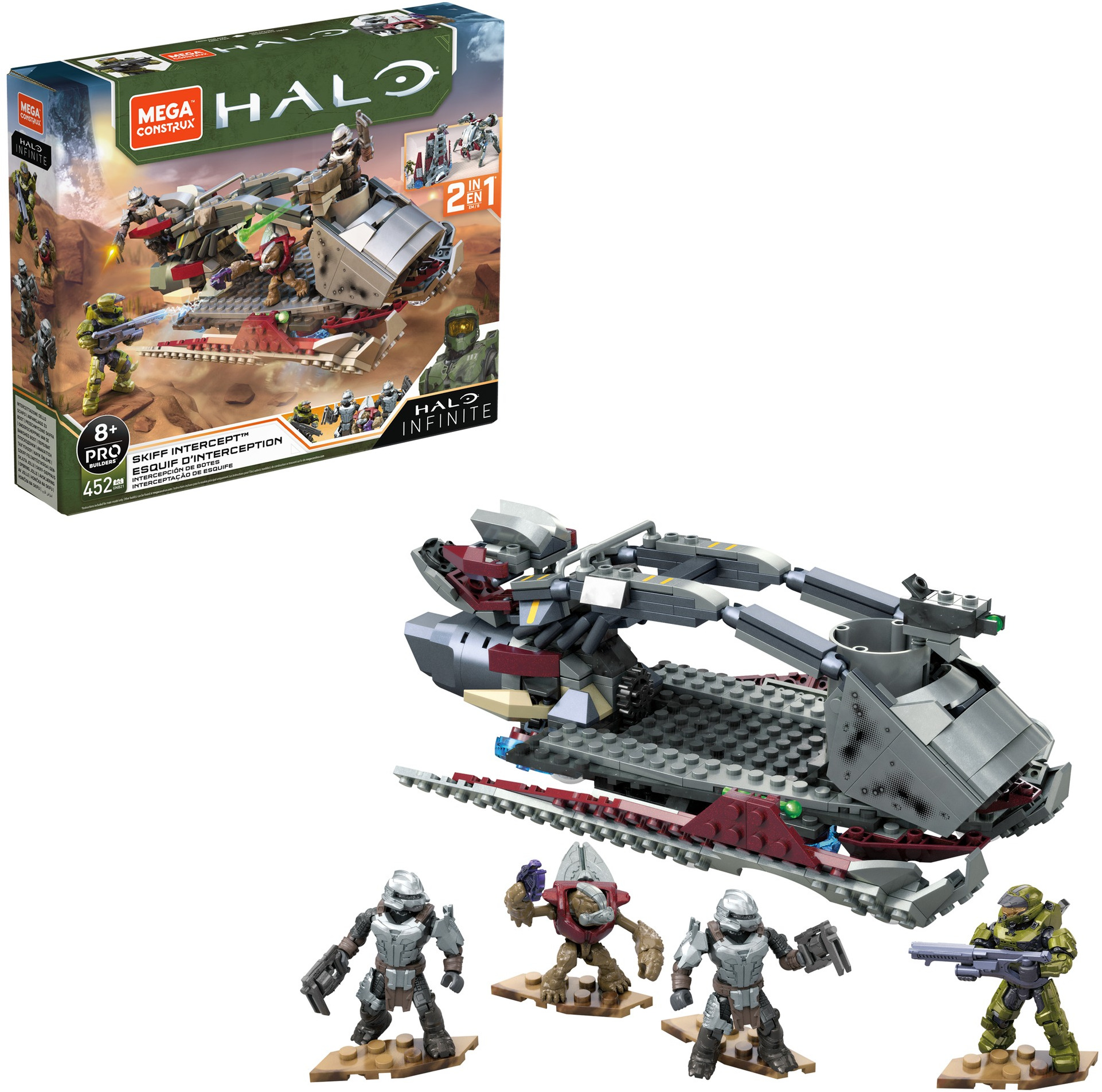 MEGA Halo Skift Intercept Building Kit with Spartan MK VII Action Figure (452 Pieces) - image 1 of 7