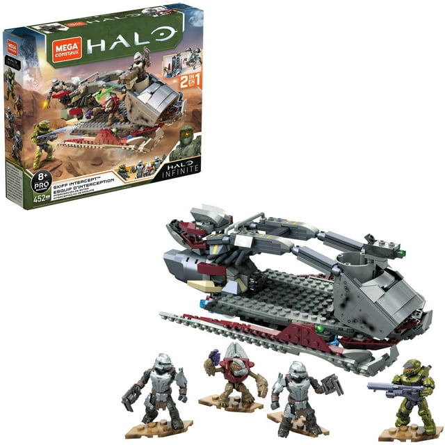 MEGA Halo Skift Intercept Building Kit with Spartan MK VII Action Figure (452 Pieces)