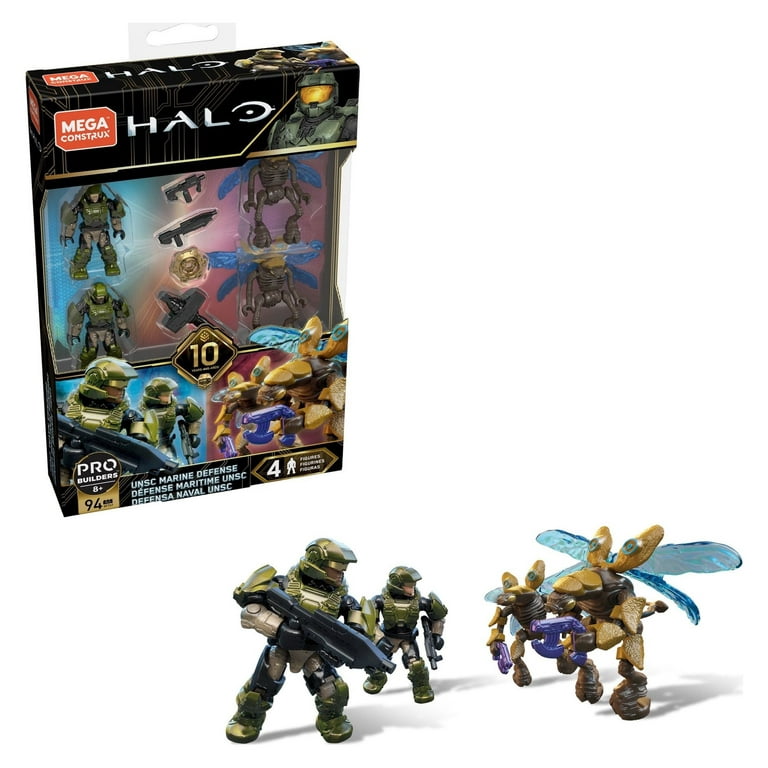 MEGA Halo UNSC Marine Defense with 4 Buildable Figures 