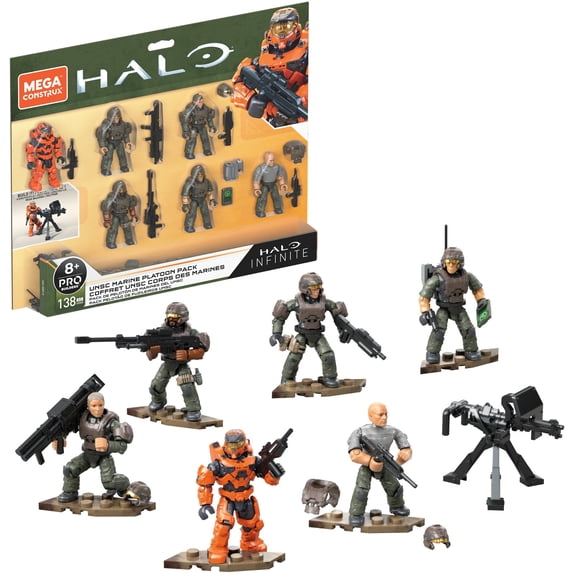 MEGA Halo UNSC Marine Platoon Pack Construction Set, Building Toys for Kids