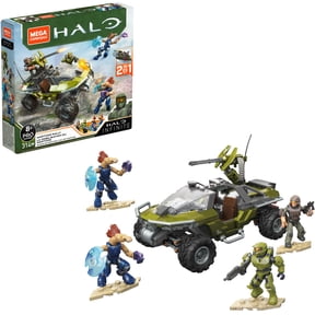 MEGA Halo Warthog Rally vehicle Halo Infinite Construction Set with Master Chief character figure, Building Toys for Kids