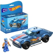 MEGA Hot Wheels 64 Corvette Grand Sport Building Toy Car with 1 Figure 88 Pieces