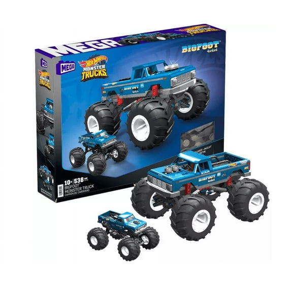 MEGA Hot Wheels Bigfoot Collectible Monster Truck Building Toy - 538pcs