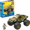 thumbnail image 1 of MEGA Hot Wheels Monster Truck Building Toy V8 Bomber with 1 Figure (87 Pieces), 1 of 7