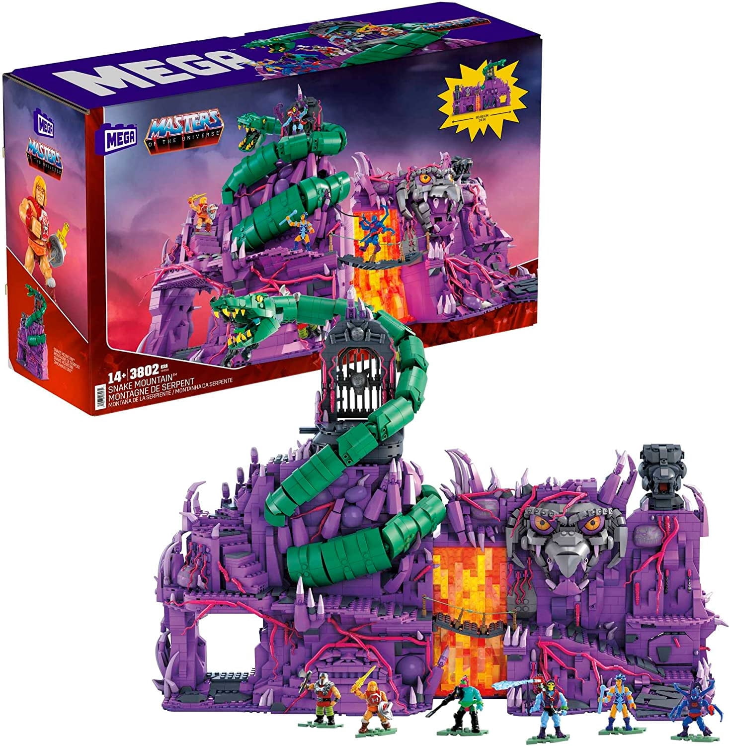 MEGA MOTU Superhero Toy Building Set for Adults, Collectible Masters of the Universe with He-Man, Skeletor and More,