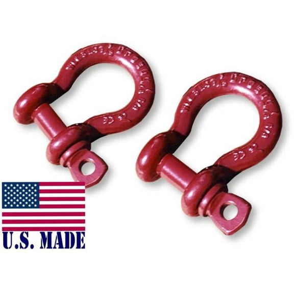 MEGA -McKissick D-Shackles - North American Made (PAIR) (4X4 VEHICLE RECOVERY)