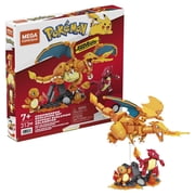 MEGA Pok mon Charmander Set with 3 Action Figures 300 Pieces for Kids, Plastic