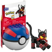 MEGA Pok mon Litten Building Toy Kit, Poseable Action Figure 32 Pieces for Kids