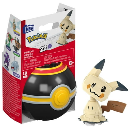 MEGA Pokémon Mimikyu Building Toy Kit, Poseable Action Figure (19 Pieces) for Kids