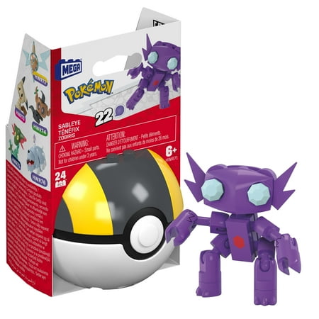 MEGA Pokémon Sableye Building Toy Kit, Poseable Action Figure (24 Pieces) for Kids