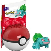 MEGA Pokemon Building Toy Kit Bulbasaur (30 Pieces) with 1 Action Figure and Ball for Kids