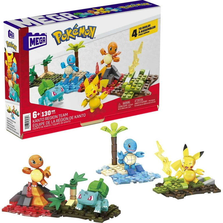 MEGA Pokemon Building Toy Kit Kanto Region Team with 4 Figures