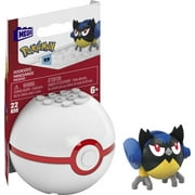 MEGA Pokemon Building Toy Kit Rookidee 15 Pieces with 1 Action Figure and Ball for Kids