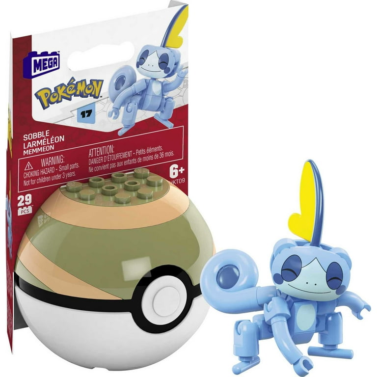 MEGA Pokemon Building Toy Kit Sobble with 15 Pieces, Action Figure