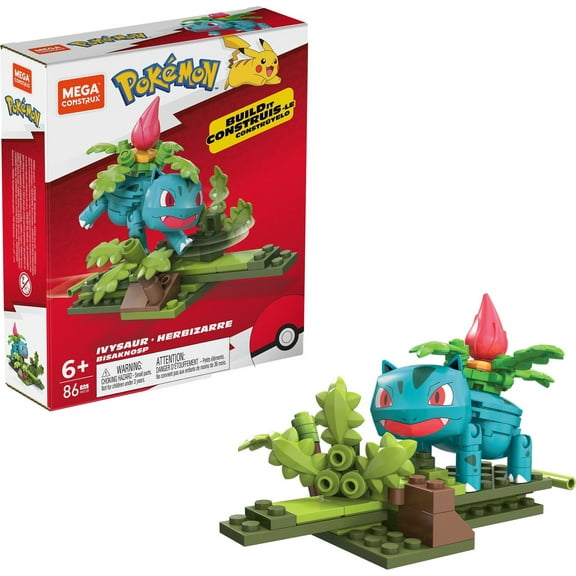 Mega Pokemon Ivysaur Construction Set, Building Toys for Kids