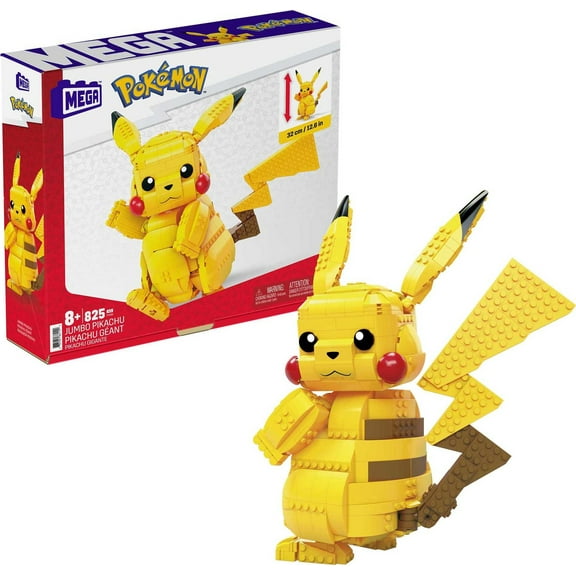 MEGA Pokemon Jumbo Pikachu 12 Inch Tall Toy Building Set