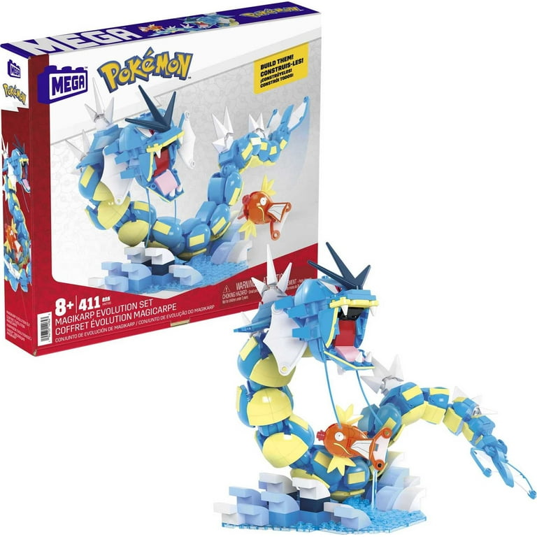 MEGA Pokemon Magikarp Building Toy Kit with 2 Action Figures (411 Pieces)  for Kids 