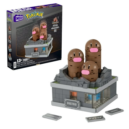 MEGA Pokemon Mini Motion Dugtrio Building Toy Kit (350 Pieces) for Collectors