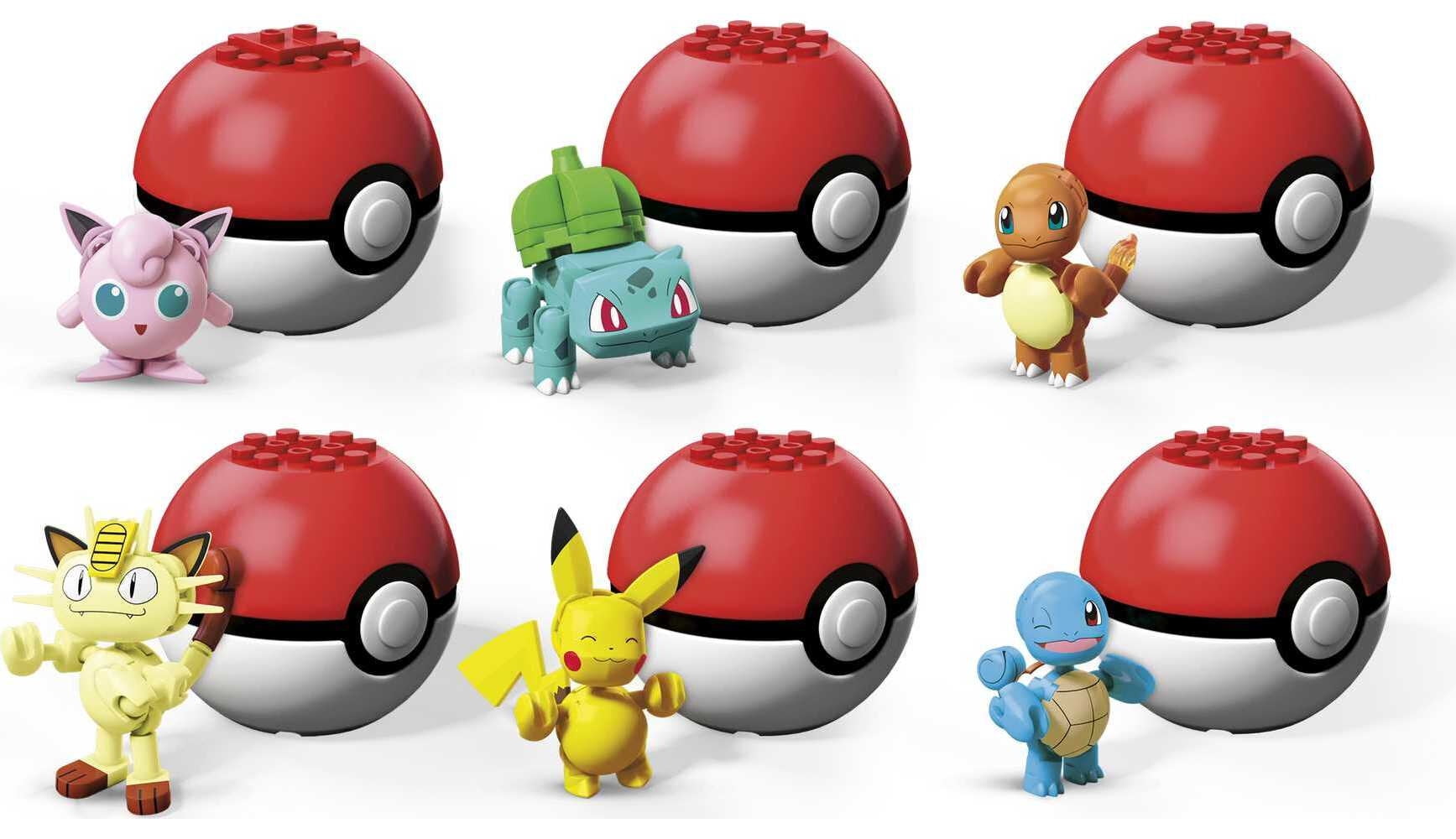  MEGA Pokémon Action Figures Building Toys, Poké Ball Pack with  Pikachu, Magikarp, Cubone, Zubat and 5 Different Poké Balls (  Exclusive) : Toys & Games