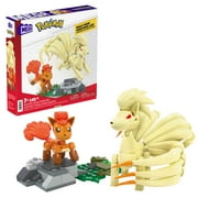 MEGA Pokemon Vulpix Evolution Set 145 Pieces with 2 Poseable Action Figures for Kids
