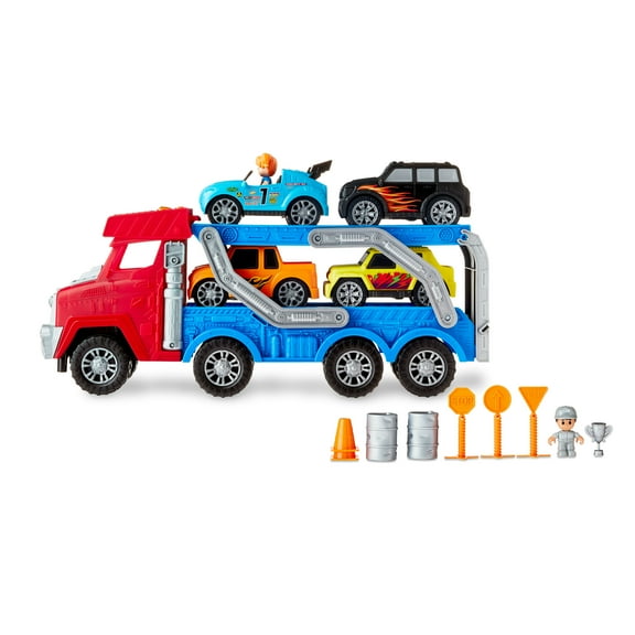Kid Connection Jumbo Ramp Hauler Play Set, 16 Pieces
