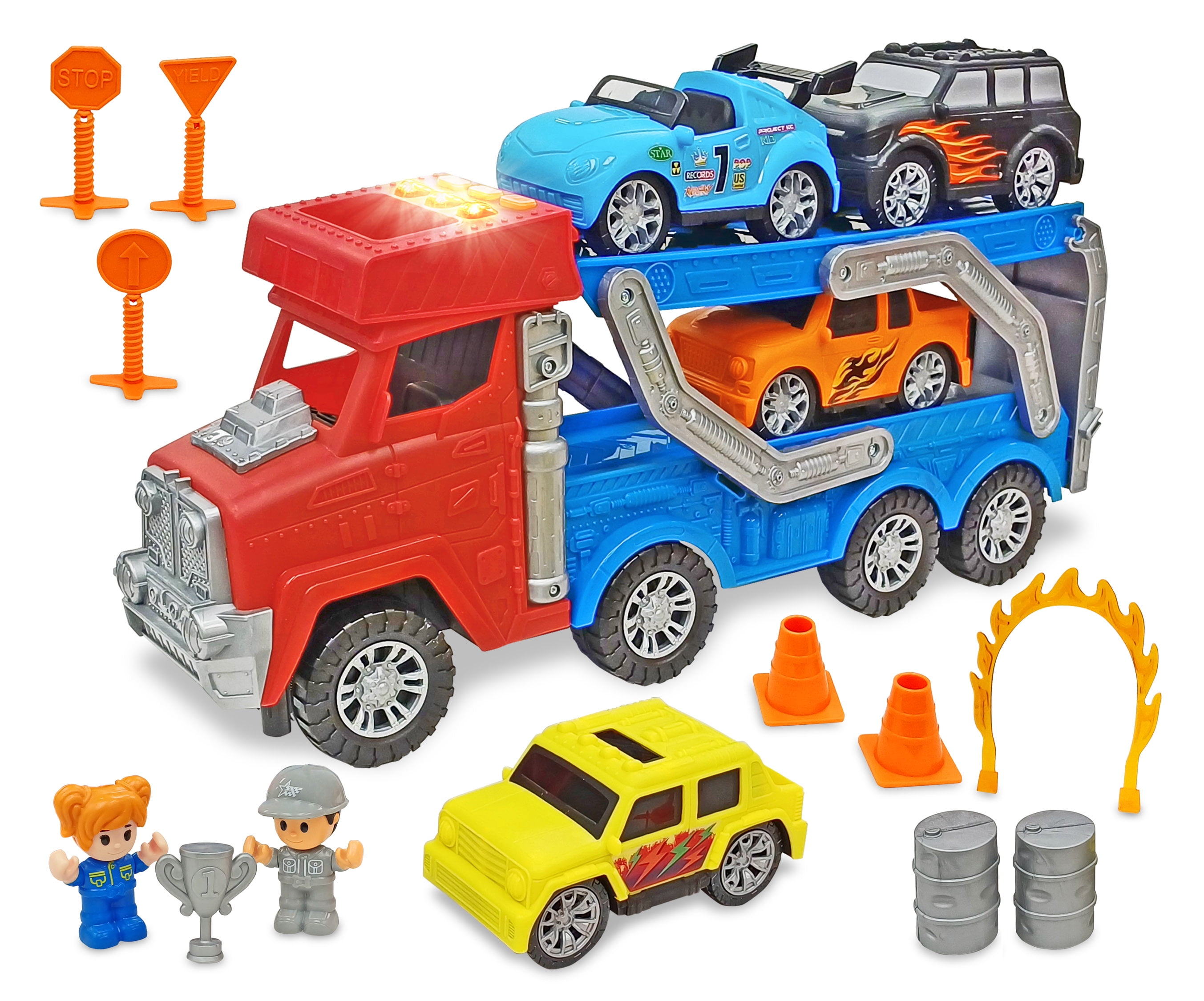 Kid Connection Jumbo Ramp Hauler Play Set, 16 Pieces - Walmart.com