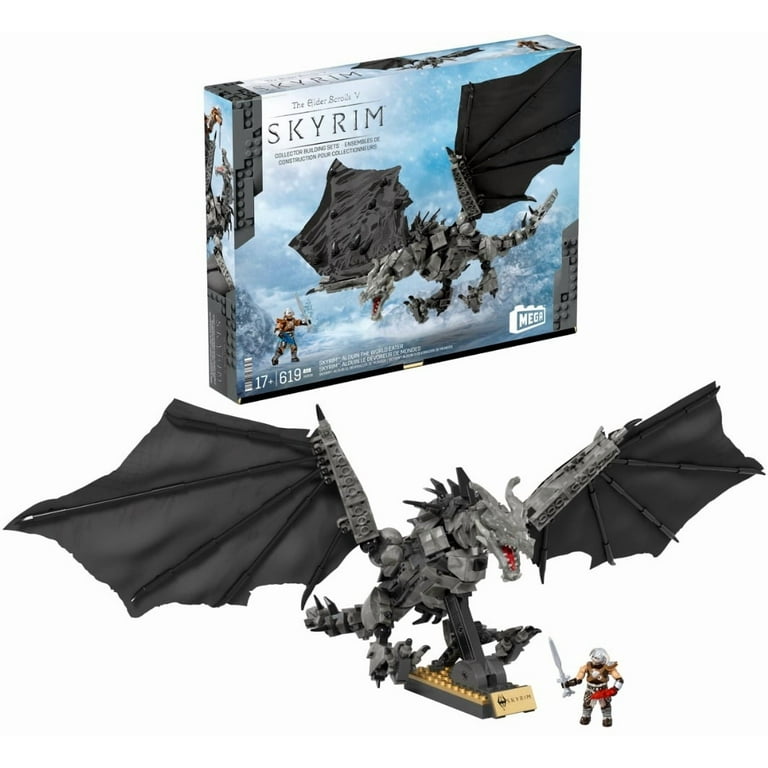MEGA BLOKS - Skyrim Alduin the World Eater, 619 Piece Buiding Toy