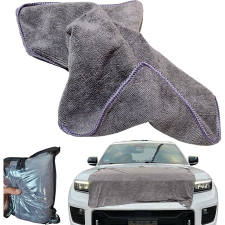 MEGA XLarge 47" x 32" Microfiber Cleaning Auto Detailing Towel Ultra Absorbent Drying Towels for Car Washing, Drying- Auto Detailing, Boats, & SUVs - Car Wash Towels - Lint and Scratch Free