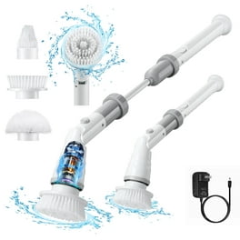 ZLPMARY Electric Spin Scrubber, Cordless Bath Tub Power Scrubber with 8  Replaceable Drill Brush Heads, Shower Cleaning Brush with Adjustable Handle