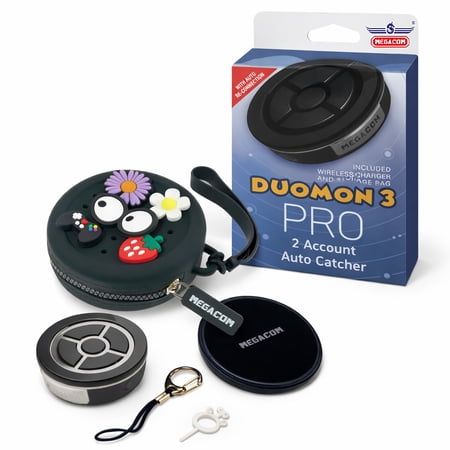 MEGACOM DuoMon3 PRO Dual-Account Auto Catcher, Auto-Reconnect, IPX7, USB-C Charging (Black)