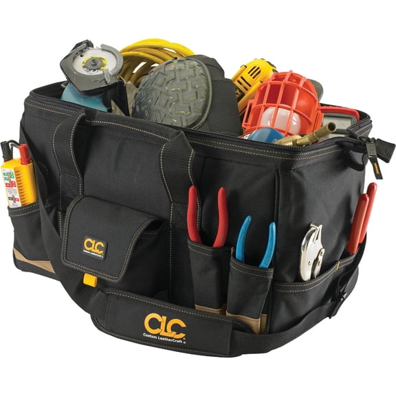 Custom Leather Craft Megamouth Tool Bag - 25 Pocket - 25 Pack, Multicolor