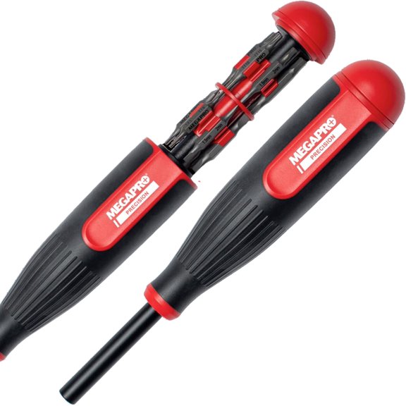 MEGAPRO 24-in-1 Precision Multi-Bit Screwdriver | Small Screw Application | Micro-fasteners | Eyeglass & jewelry Repair | Small Electronics Maintenance | Precision Tamperproof Bits