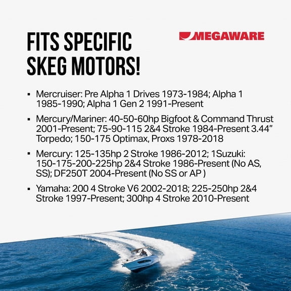 MEGAWARE KEELGUARD 655 SKEGPRO - Stainless Steel Skeg Protector for Boats