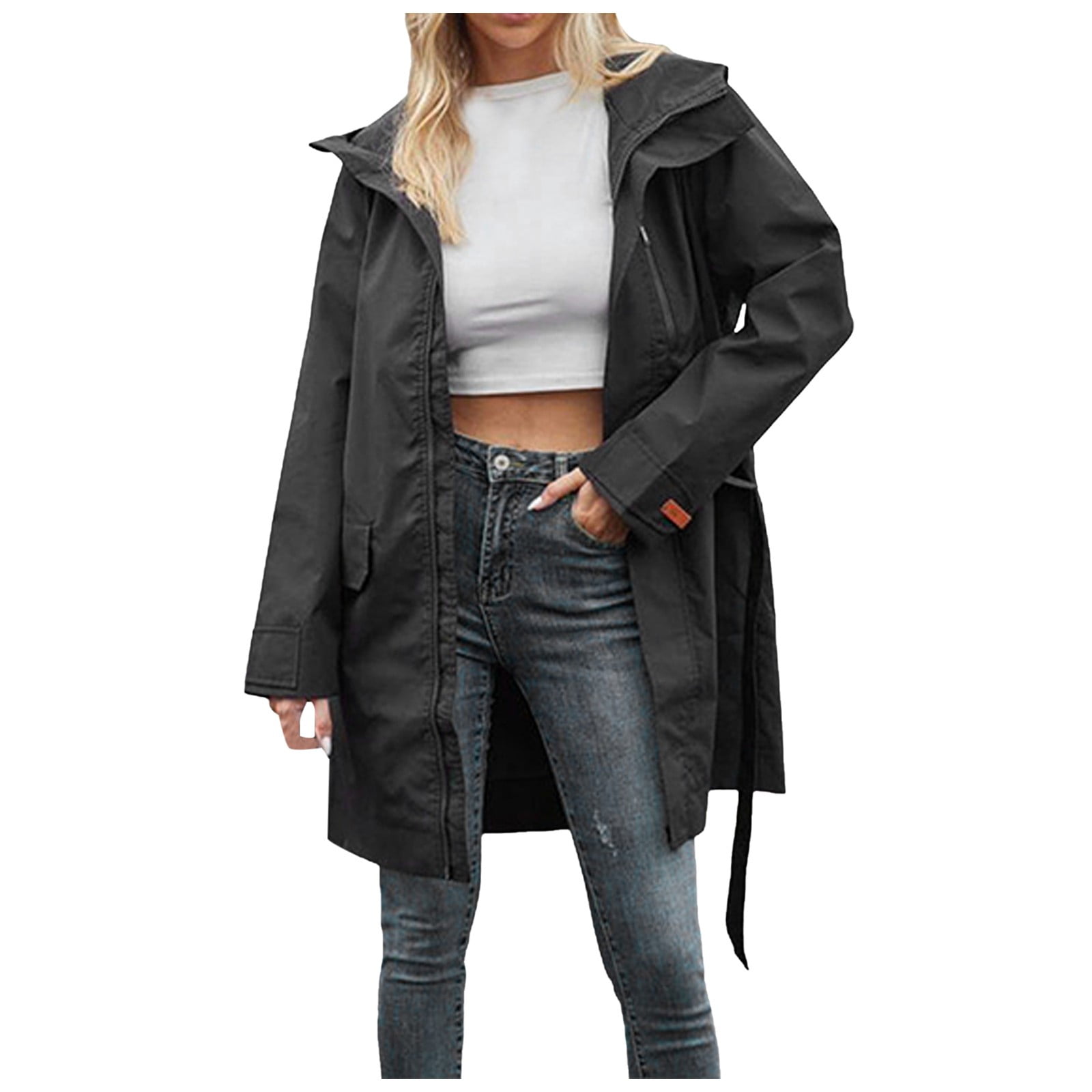 ChuChuDonRen Womens Long Sleeve Winter Jacket Hoodie Polyester Solid