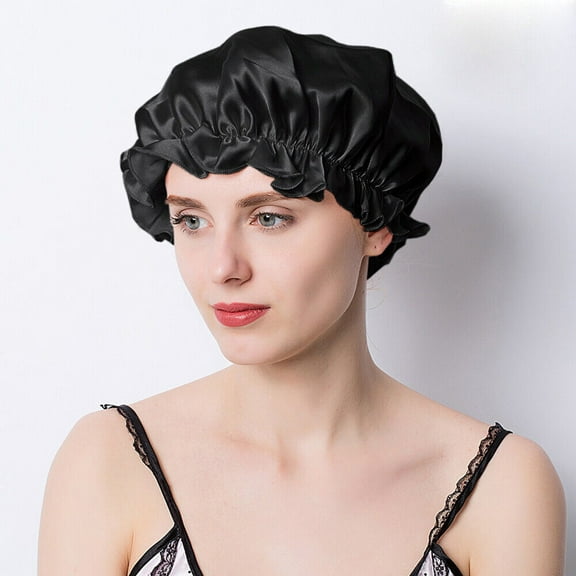 MEGICOT 100% Mulberry Silk Sleep Cap with Elastic Cord, Adjustable Hair Care Bonnet for Shower Makeup Doing Housework
