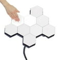 thumbnail image 1 of MEGICOT 10Pcs Smart Touch Sensitive Light Splicing Type Wall Sticker LED Light Free Drilling Install Hexagonal Modular Honeycomb Light, 1 of 7