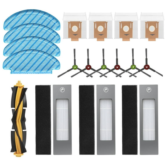 MEGICOT 18Pcs Replacement kit Compatible with Ecovacs Deebot Ozmo T8/T8 Aivi/T5/N7/N8/T9/N10 Plus/Yeedi Vac Station Robot Vacuum Cleaner,Included Main Brushes,Filters,Side Brushes,Mop Cloth,Dust Bag