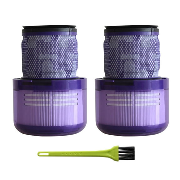 MEGICOT 2- Pack Post-Filter Compatible with Dyson V11 V15 SV14 Animal Absolute Torque Drive Cordless Stick Vacuum Cleaner, 2 Replacement Hepa Filters + 1 Small Brush