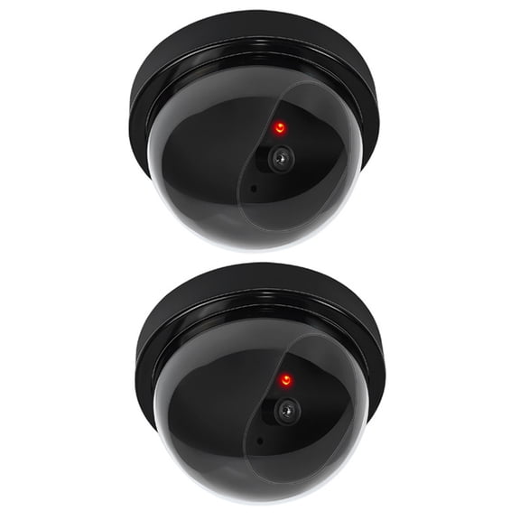 MEGICOT 2 Pcs / 4 Pcs Dummy Security Camera, Fake Dome Camera with Flashing Red LED Light Indoor and Outdoor Use, for Homes & Business