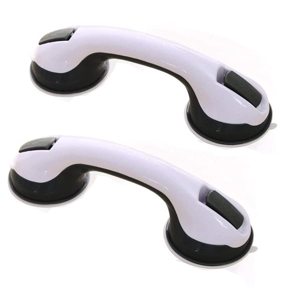 MEGICOT 2 Pcs Bathroom Grab Bar, Strong Suction Shower Anti-Slipping Handle Support Assist Handle Hand Rail Helping Tool for Safety Grab in Bathroom Tub Shower Toilet